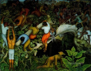 Diego Rivera Painting - entrando a la ciudad 1930 Diego Rivera